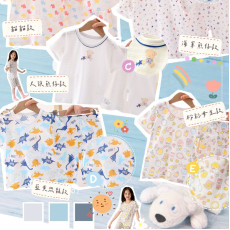 日本節棉兒童透氣睡衣套裝 #2403