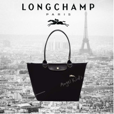 Longchamp Club 歐洲清貨colour 黑色 撞白色刺繡馬仔 #C2404