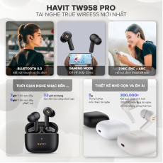 Havit TW958 Pro ANC+ENC降噪真無線耳機 #2405