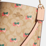 COACH Mollie Bucket Bag 22 In Signature Canvas With Strawberry Print